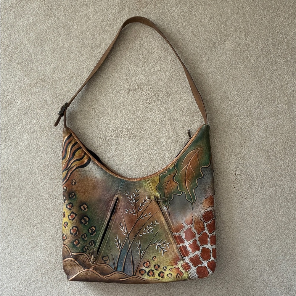 Anuschka Leather Shoulder Bag - Picture 2 of 7